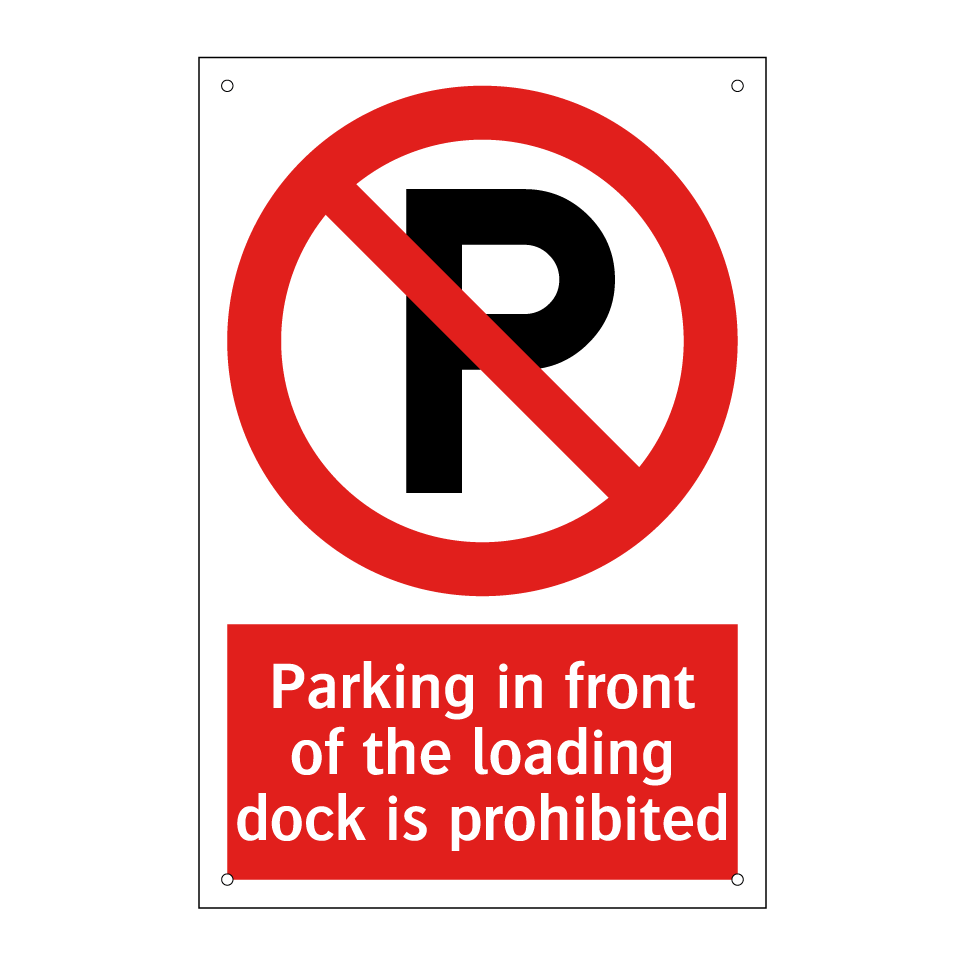 Parking in front of the loading dock is prohibited