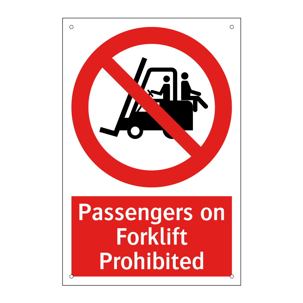 Passengers on Forklift Prohibited