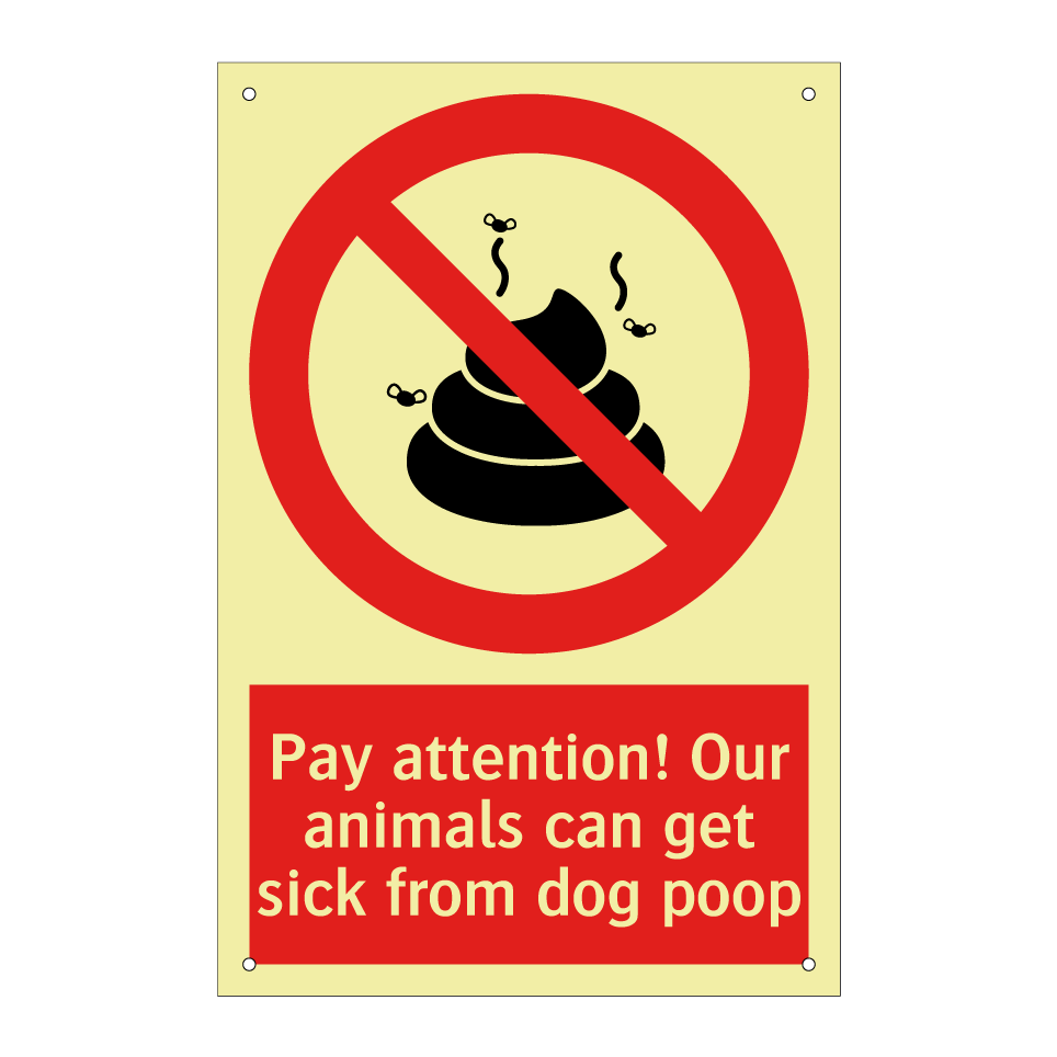 Pay attention! Our animals can get sick from dog poop