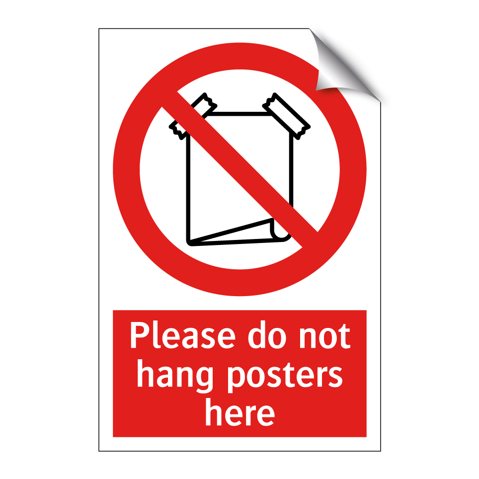Please do not hang posters here