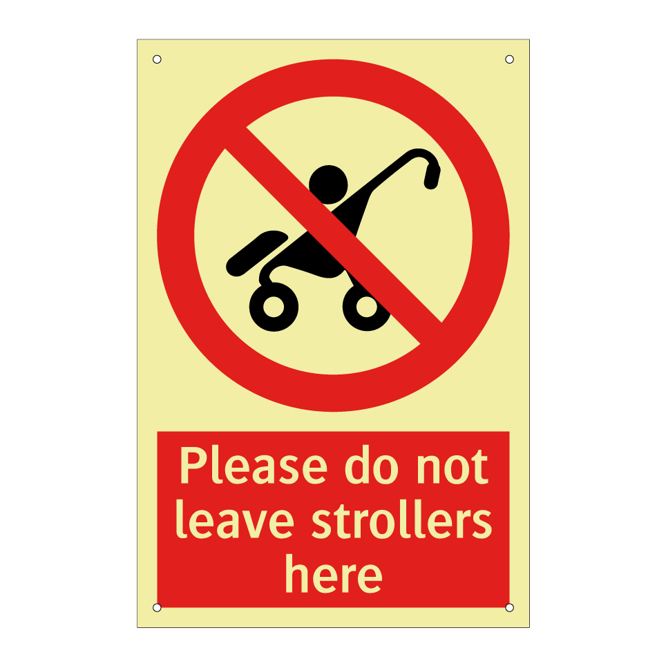 Please do not leave strollers here