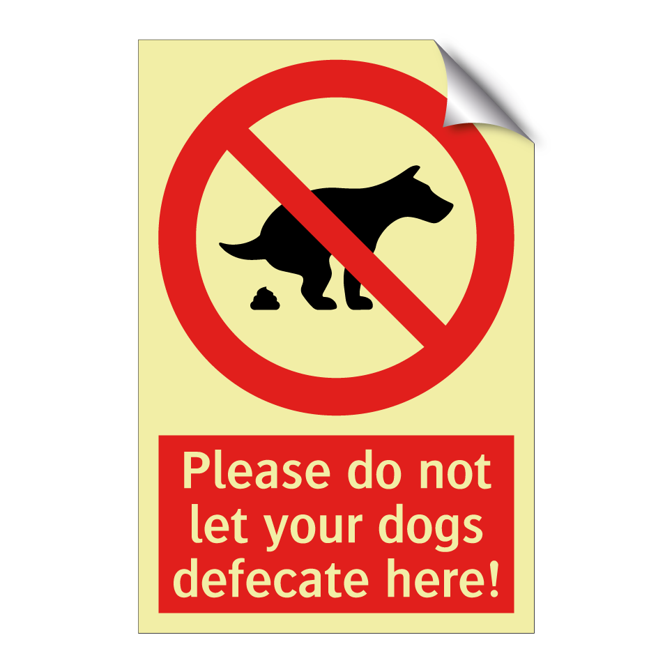 Please do not let your dogs defecate here!