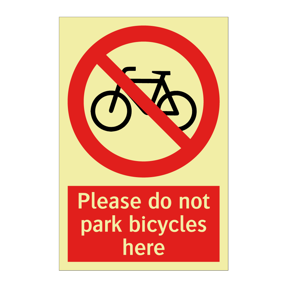 Please do not park bicycles here