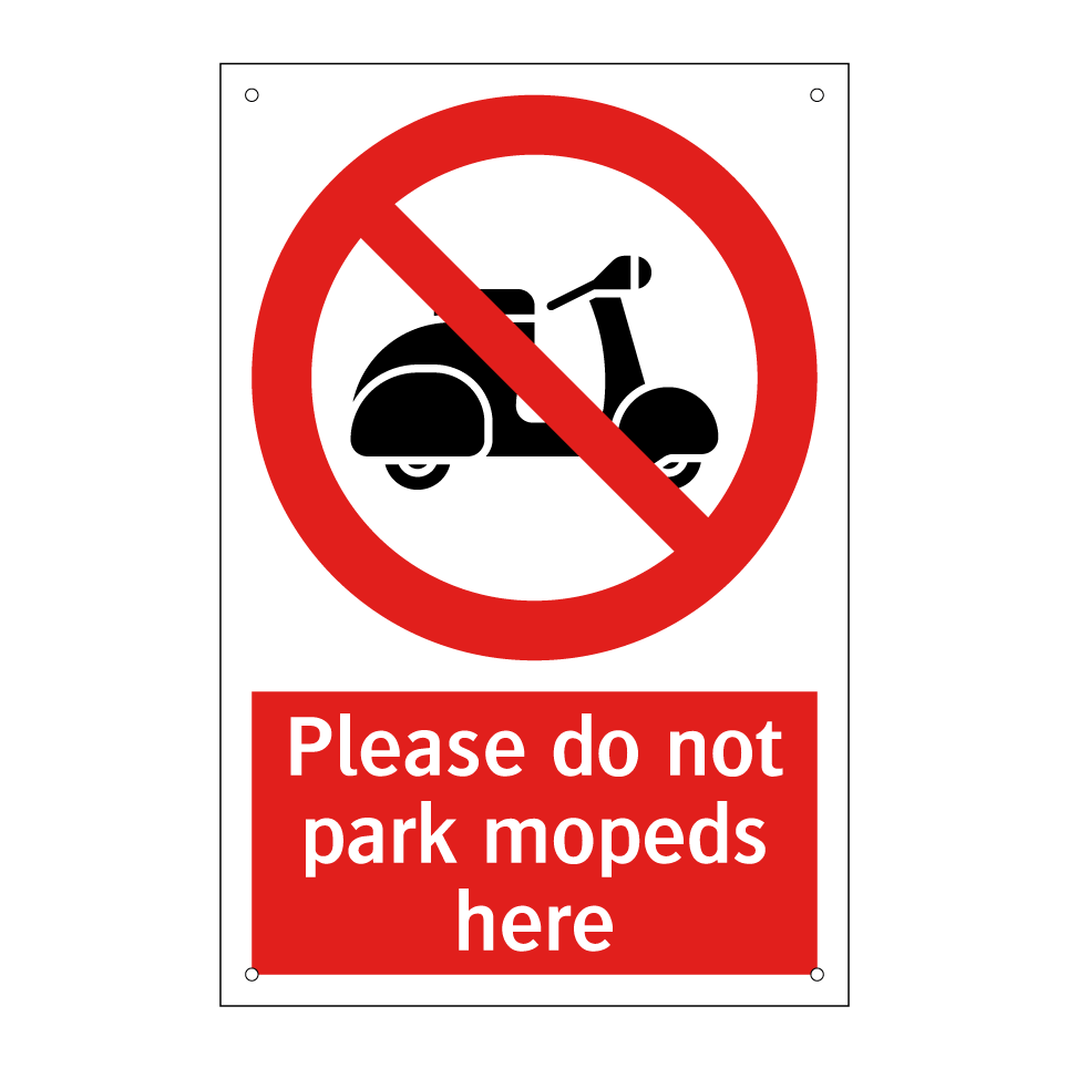 Please do not park mopeds here