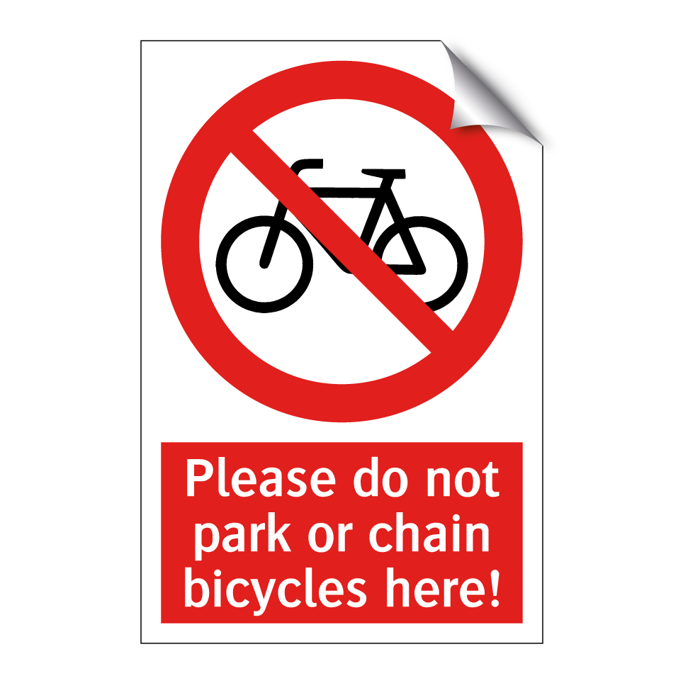 Please do not park or chain bicycles here!