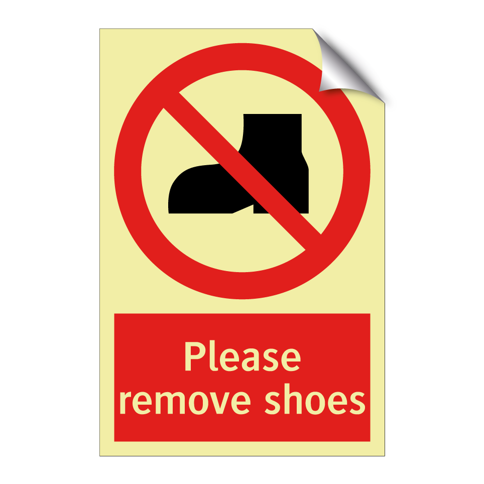 Please remove shoes