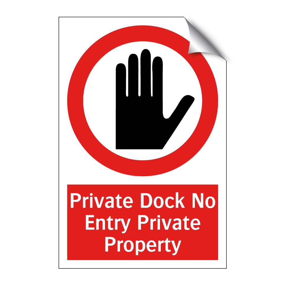 Private Dock No Entry Private Property