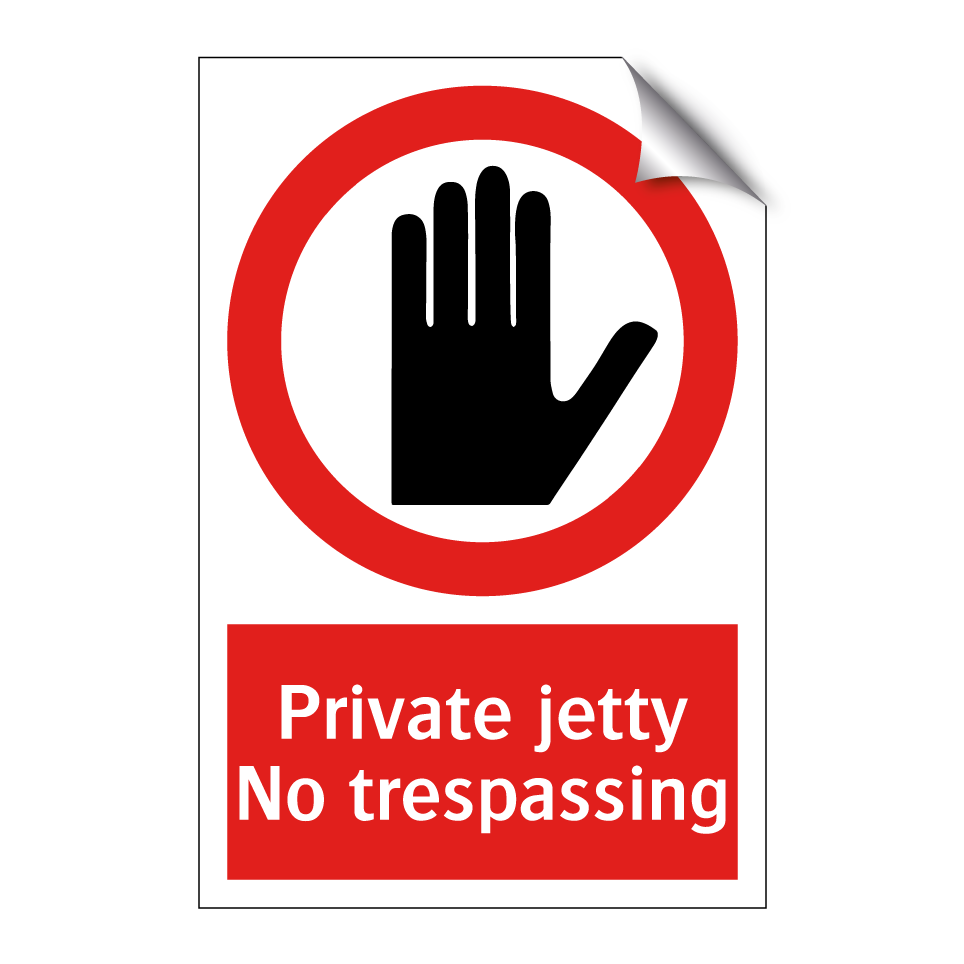Private jetty No trespassing
