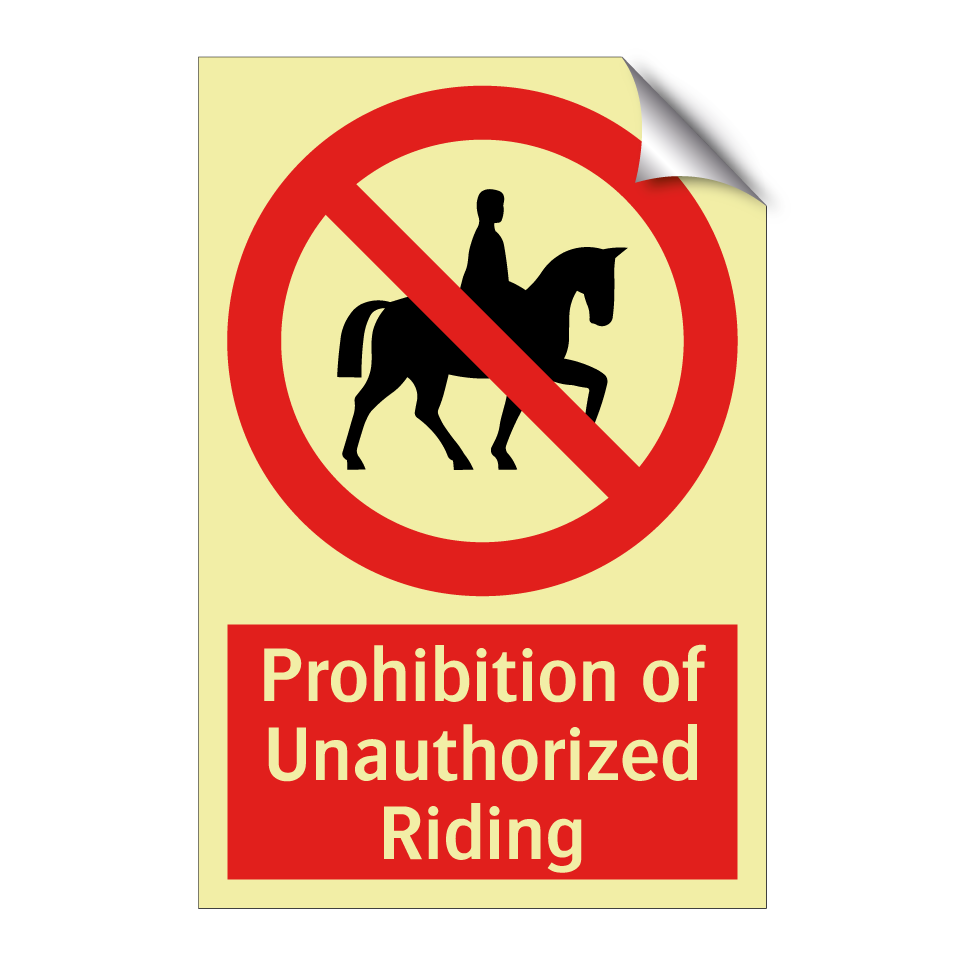 Prohibition of Unauthorized Riding