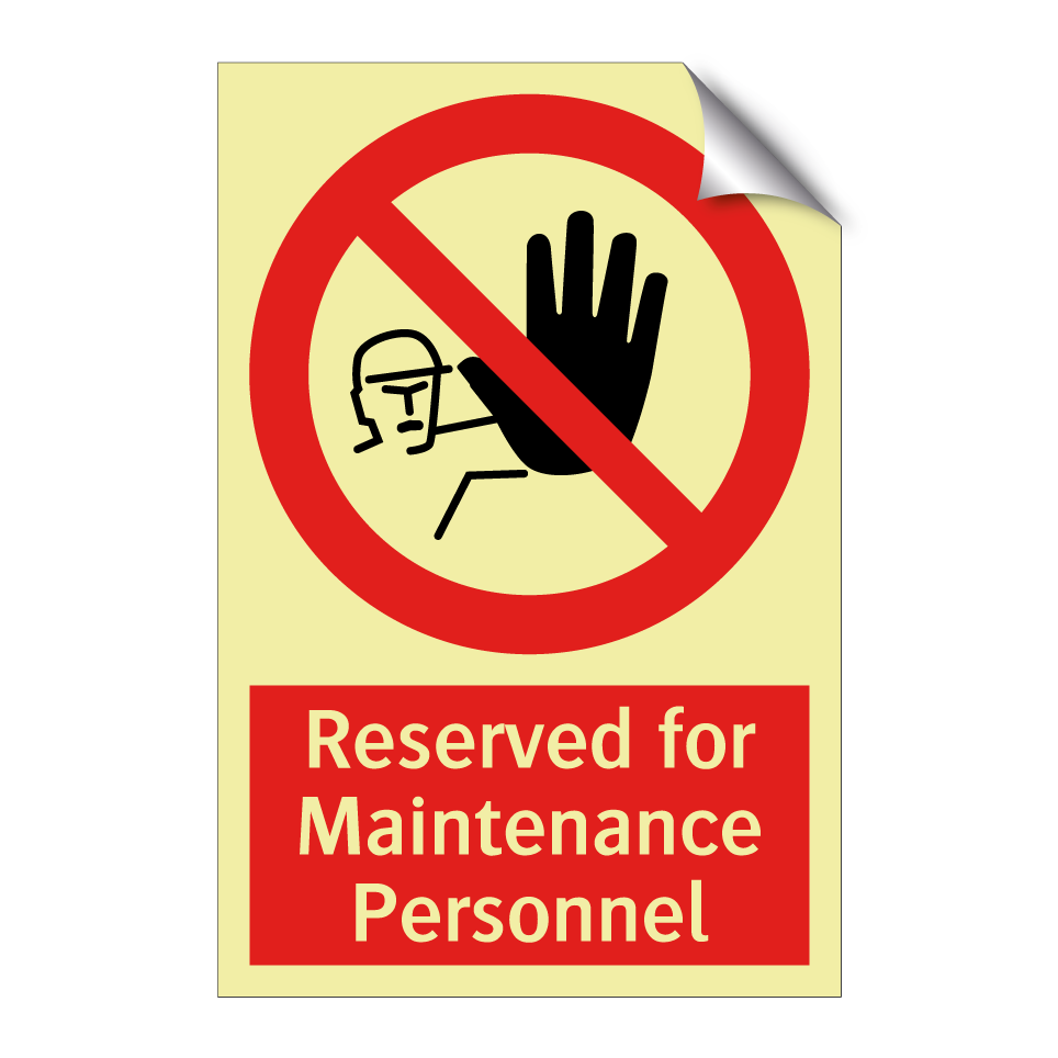 Reserved for Maintenance Personnel