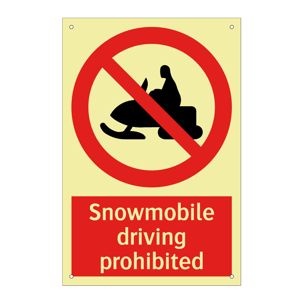 Snowmobile driving prohibited
