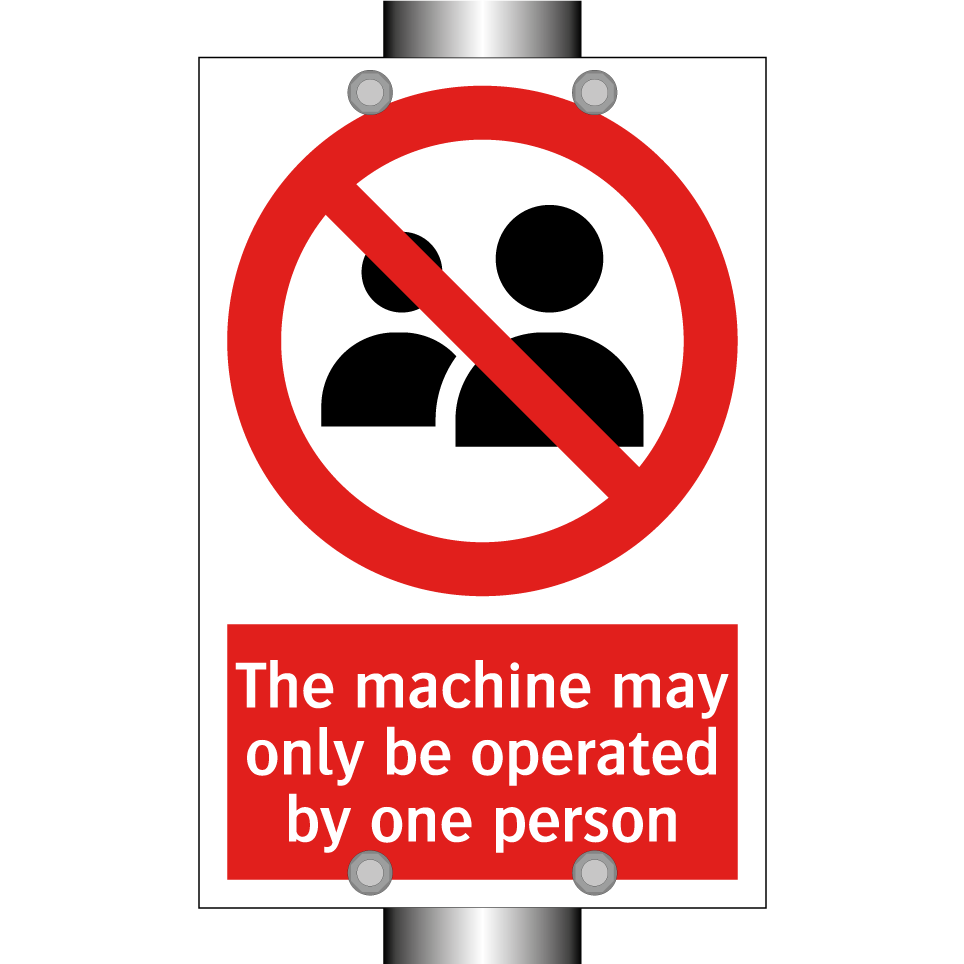 The machine may only be operated by one person