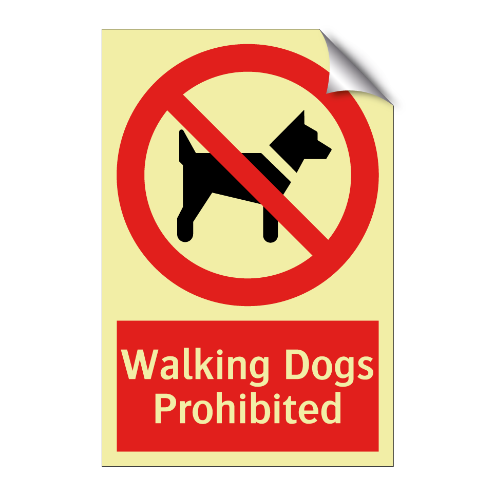 Walking Dogs Prohibited