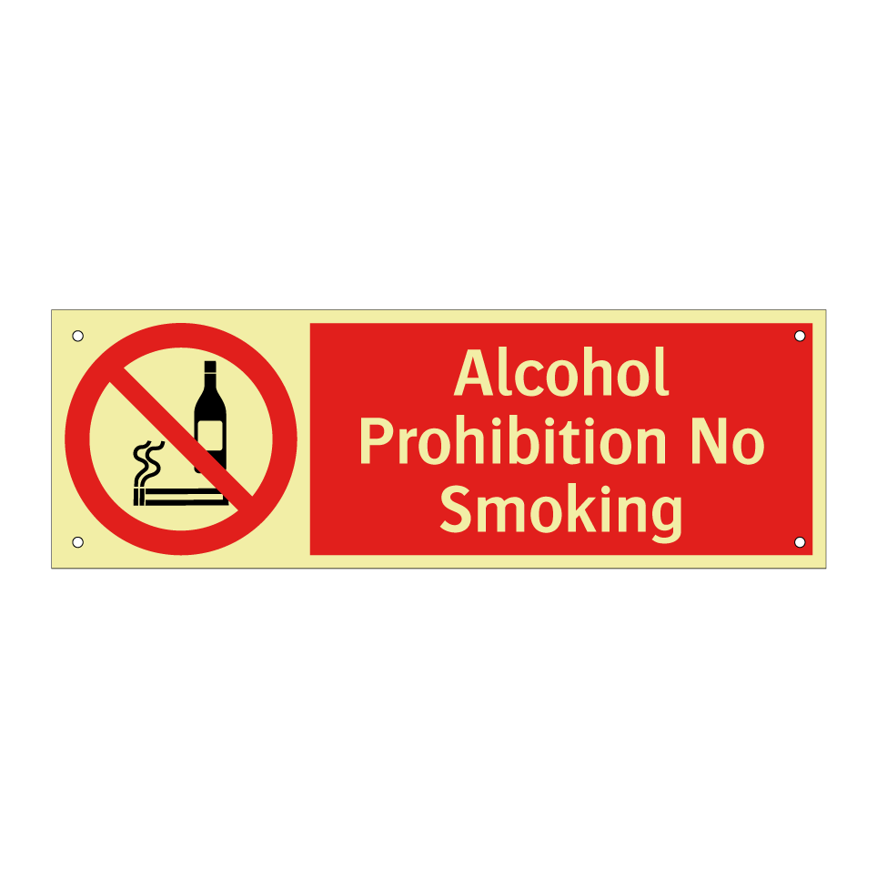 Alcohol Prohibition No Smoking