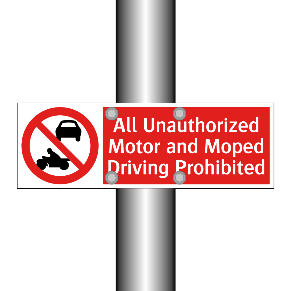 All Unauthorized Motor and Moped Driving Prohibited