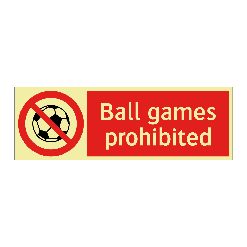 Ball games prohibited