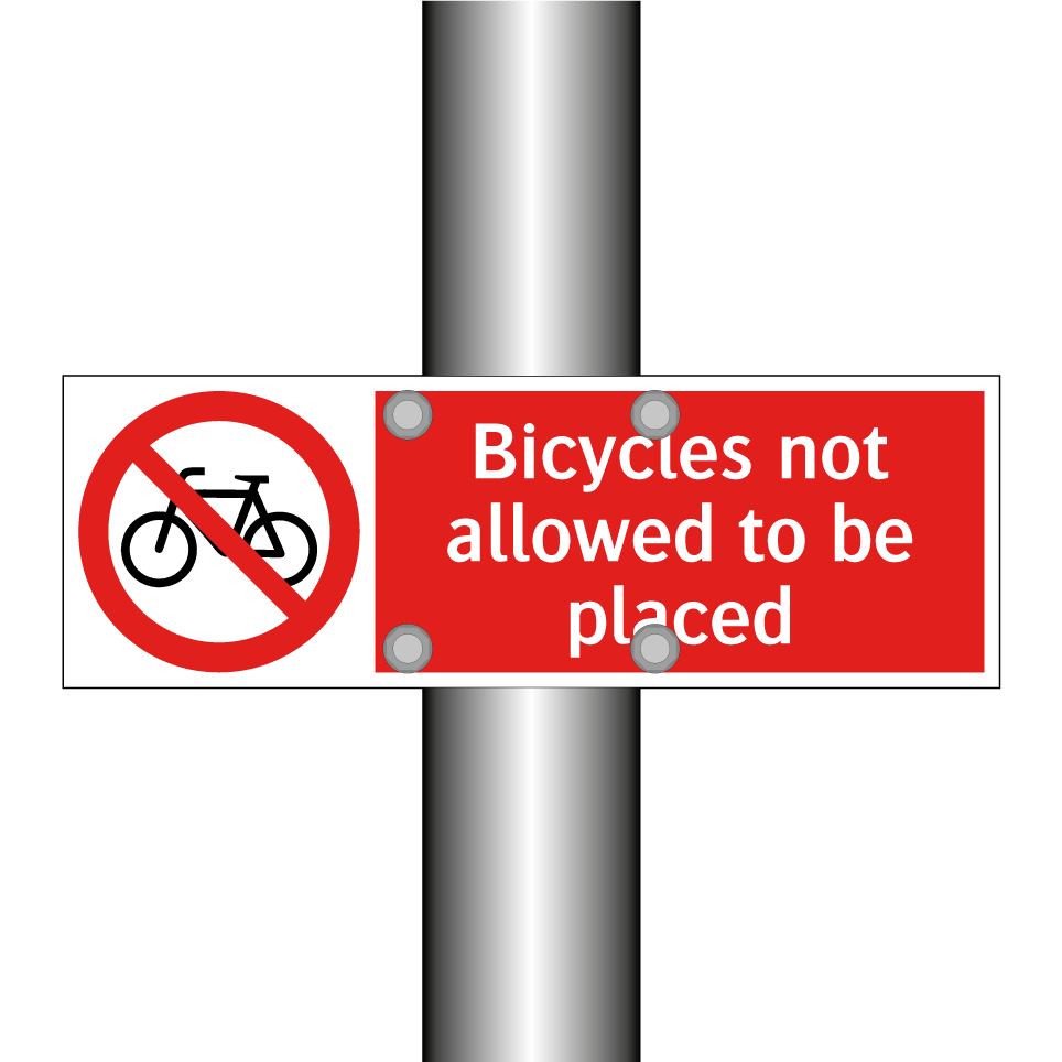 Bicycles not allowed to be placed