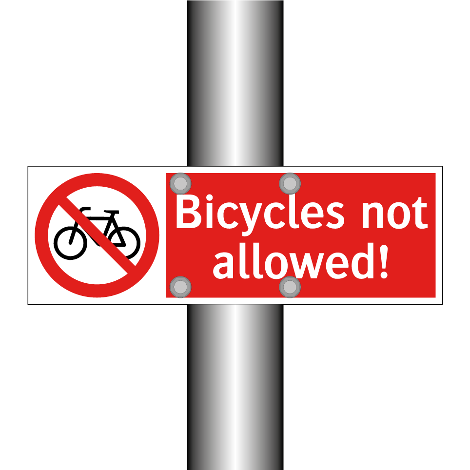 Bicycles not allowed!