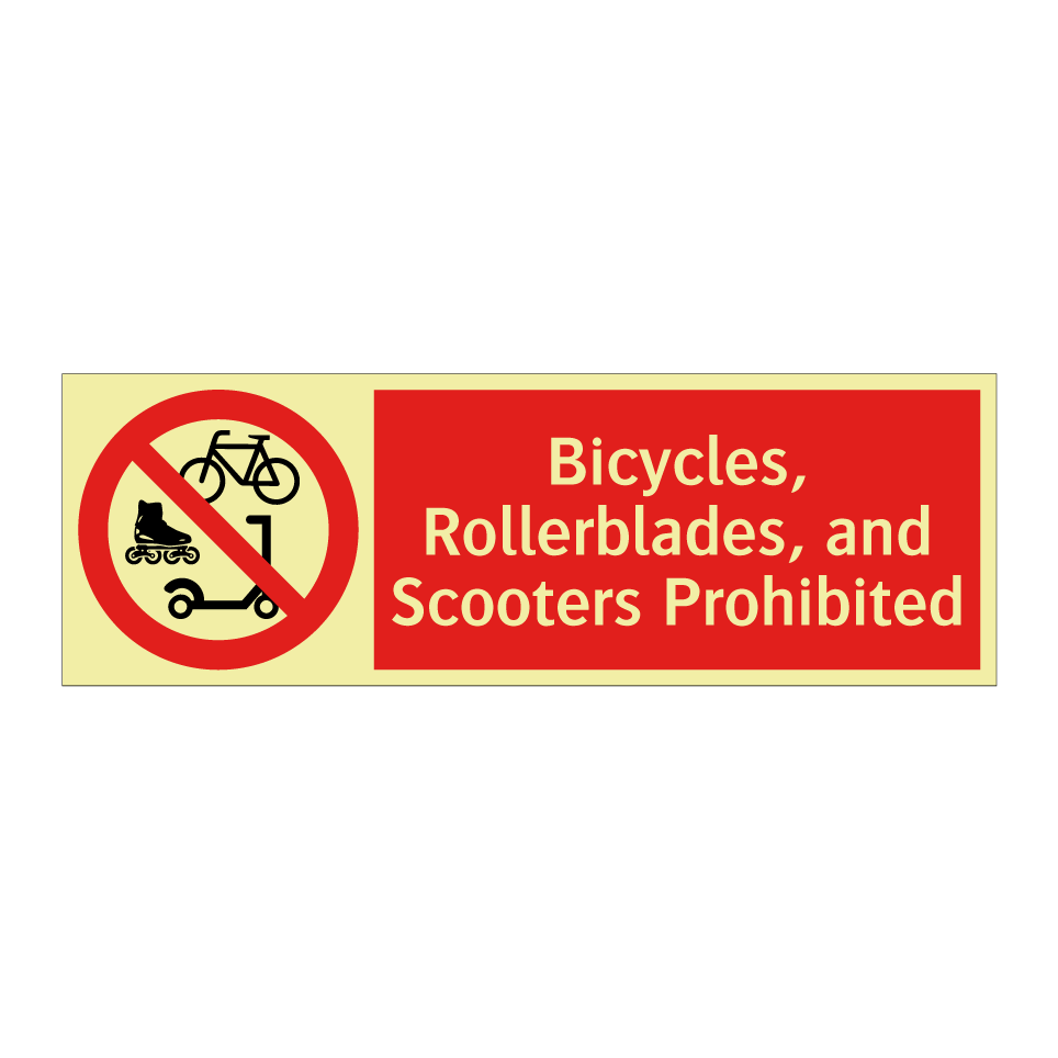 Bicycles, Rollerblades, and Scooters Prohibited
