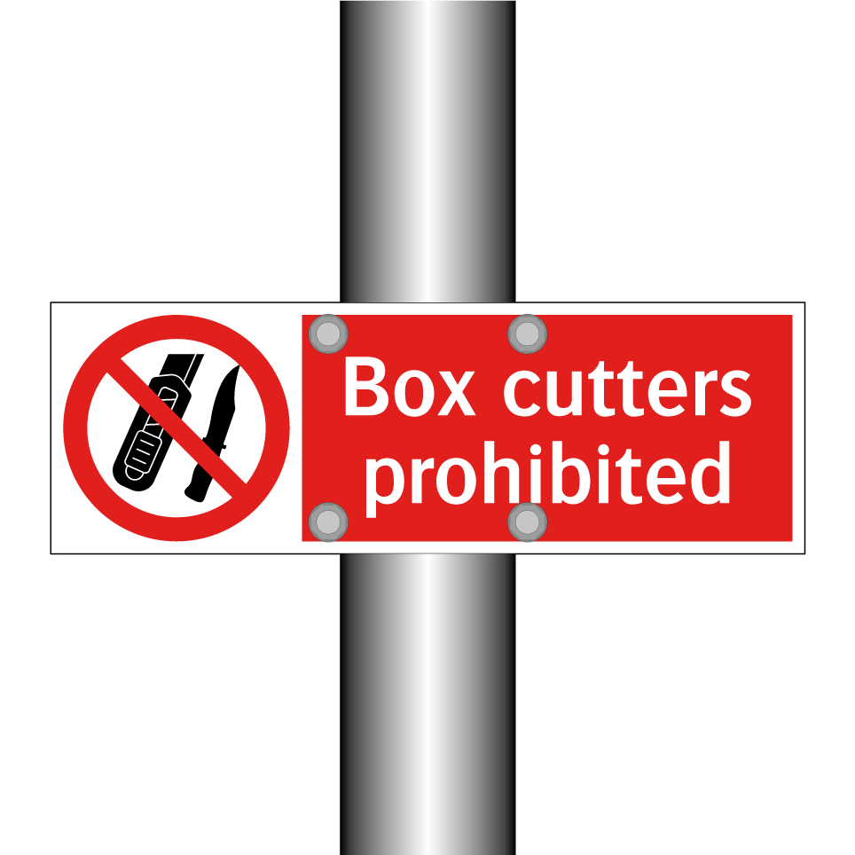 Box cutters prohibited