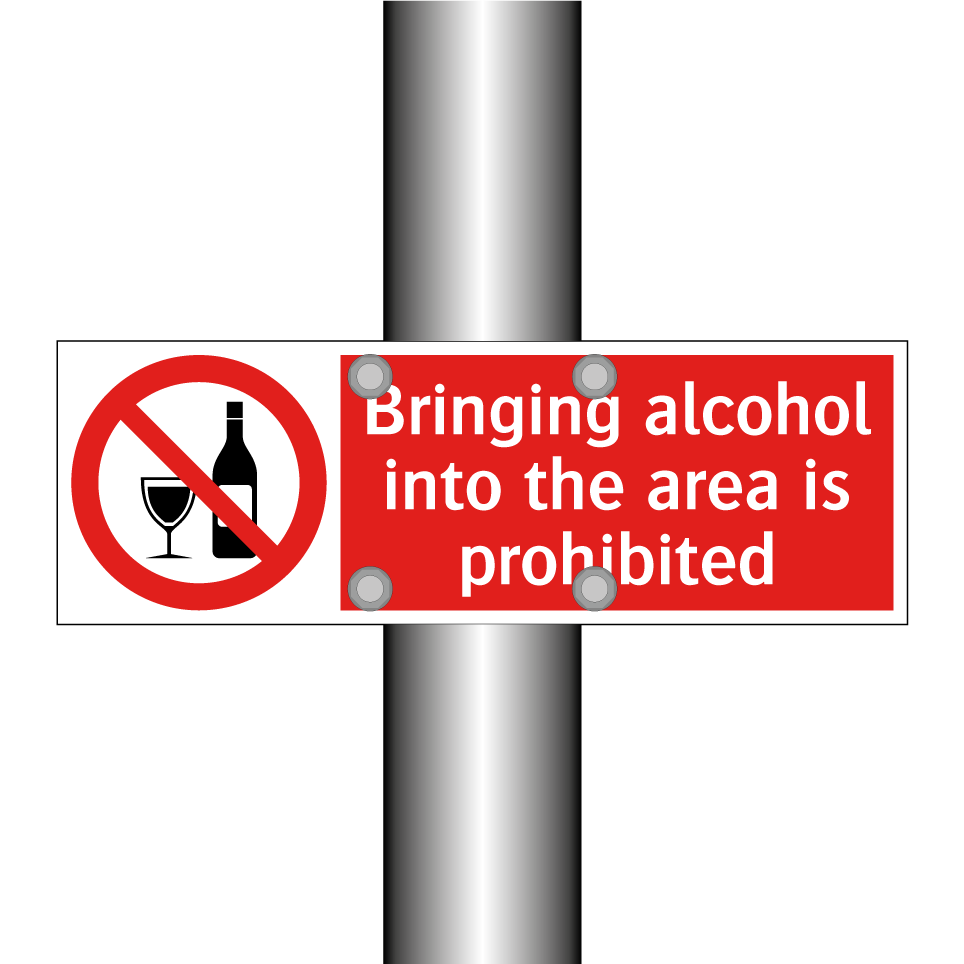 Bringing alcohol into the area is prohibited