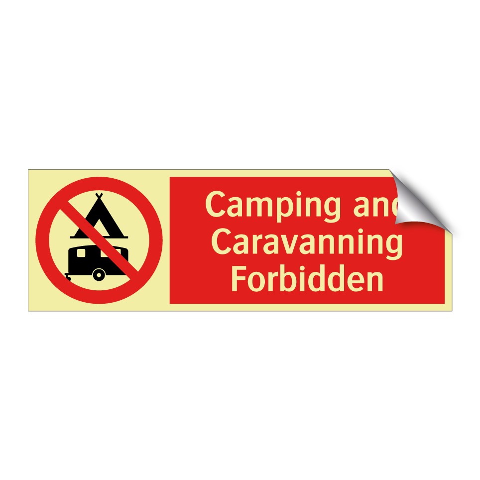 Camping and Caravanning Forbidden