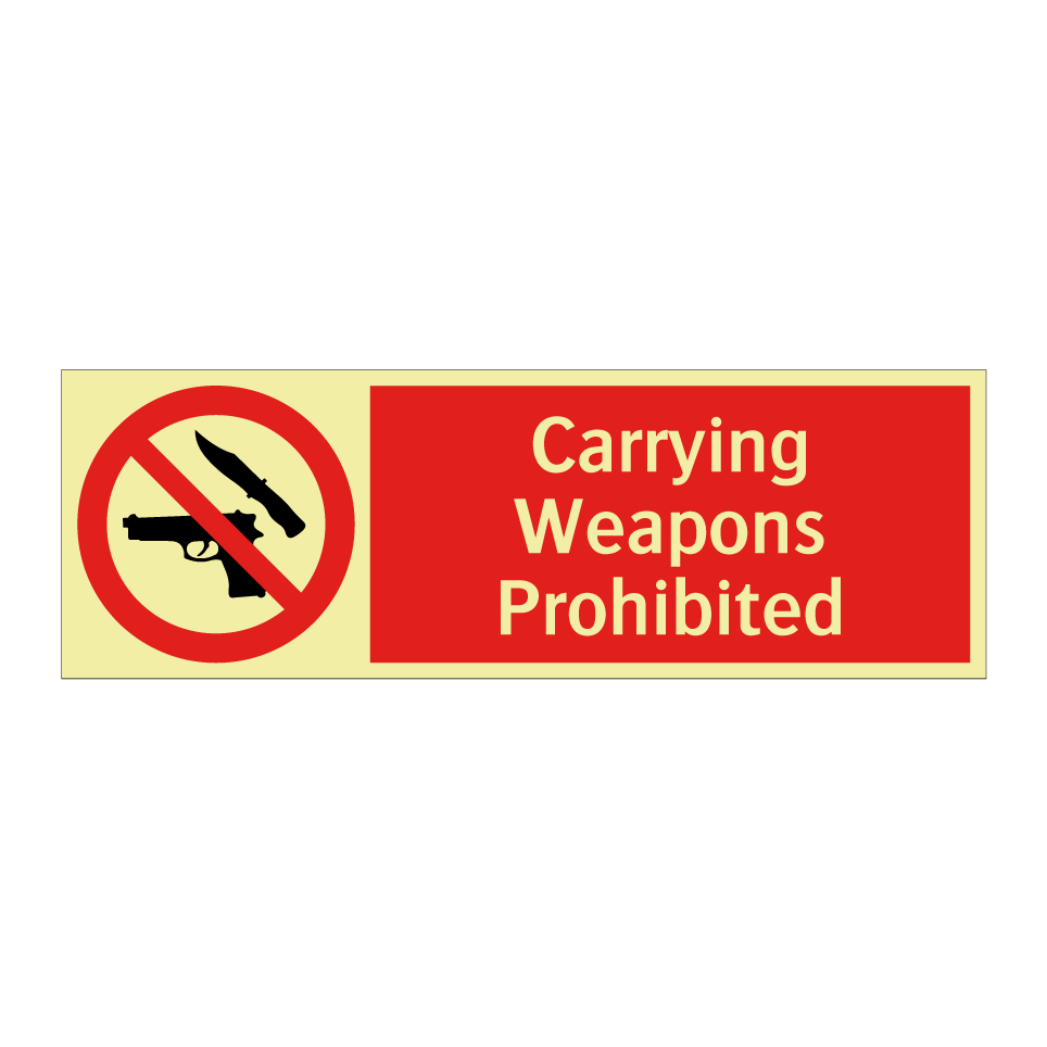 Carrying Weapons Prohibited