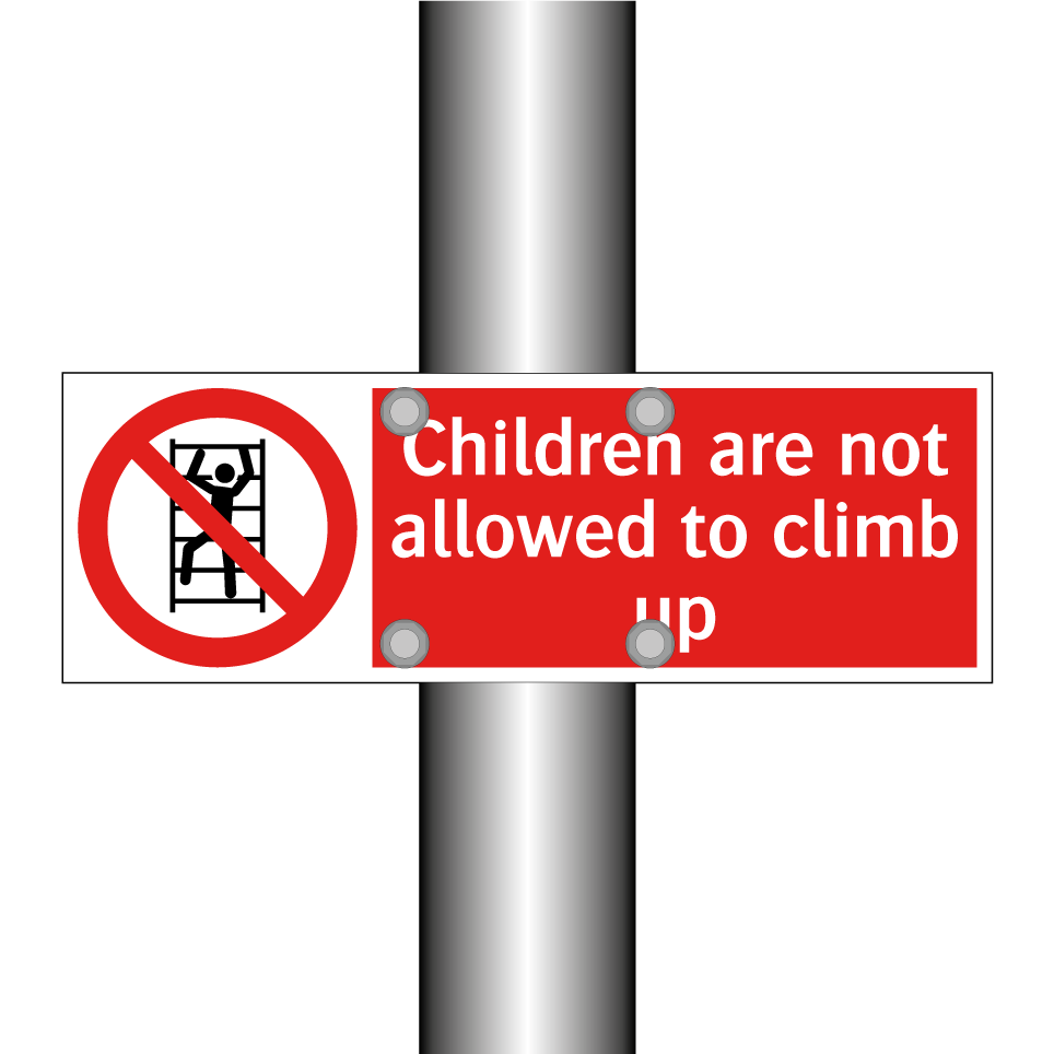 Children are not allowed to climb up