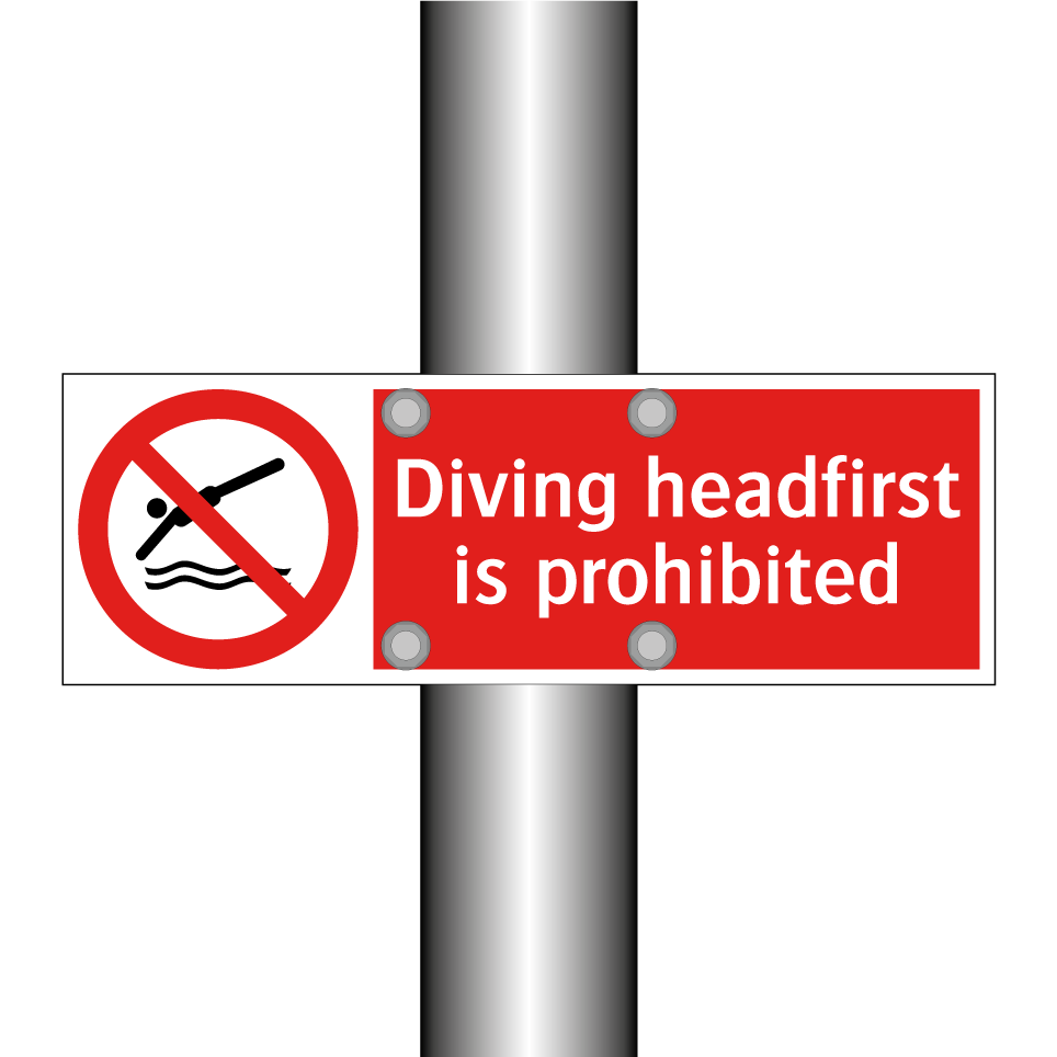 Diving headfirst is prohibited