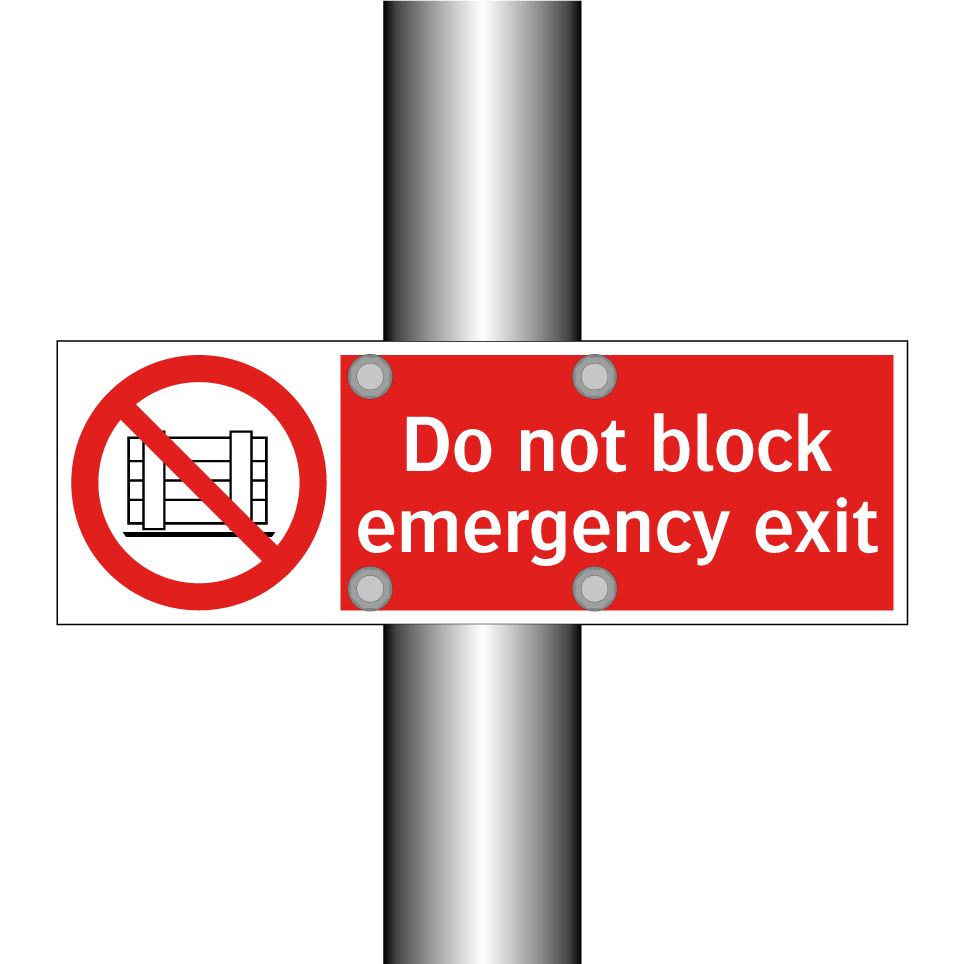 Do not block emergency exit