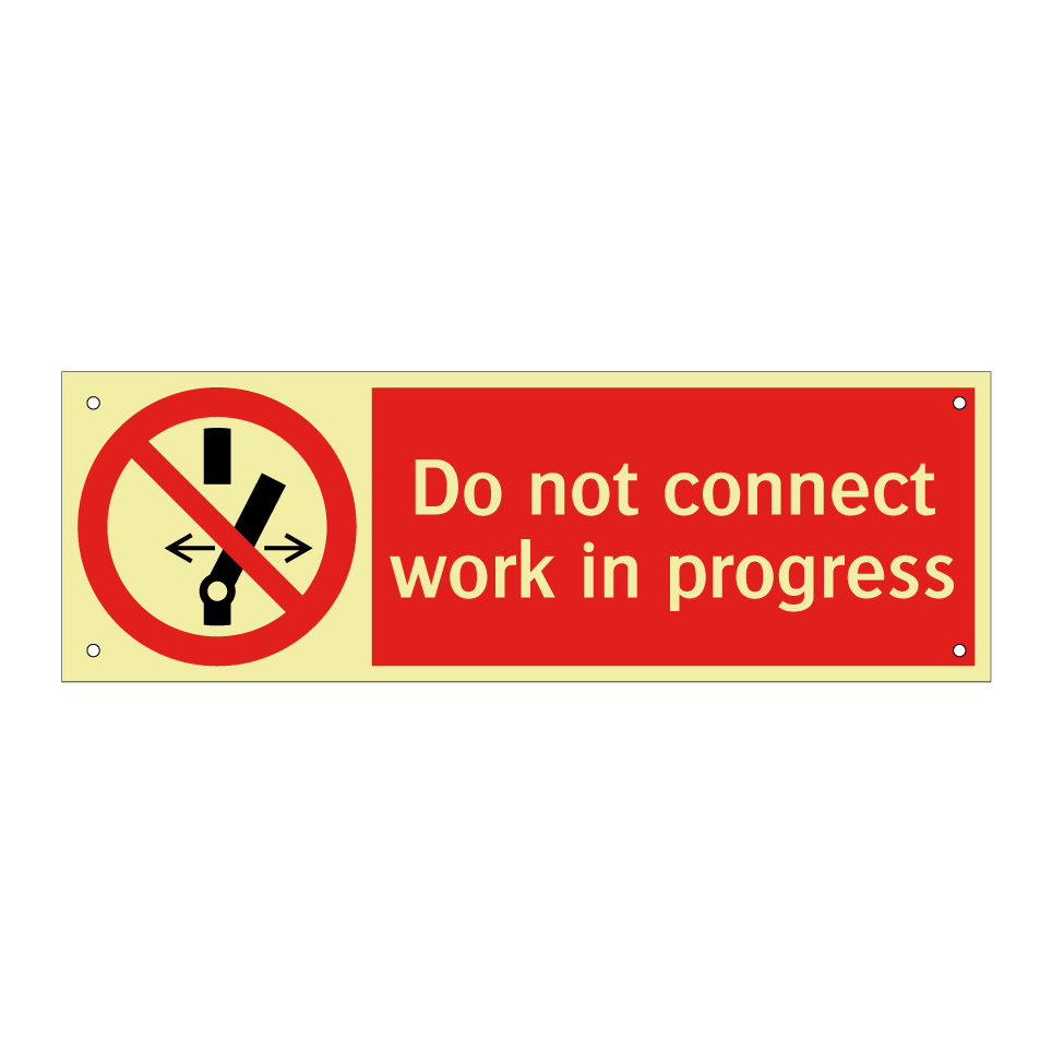 Do not connect work in progress