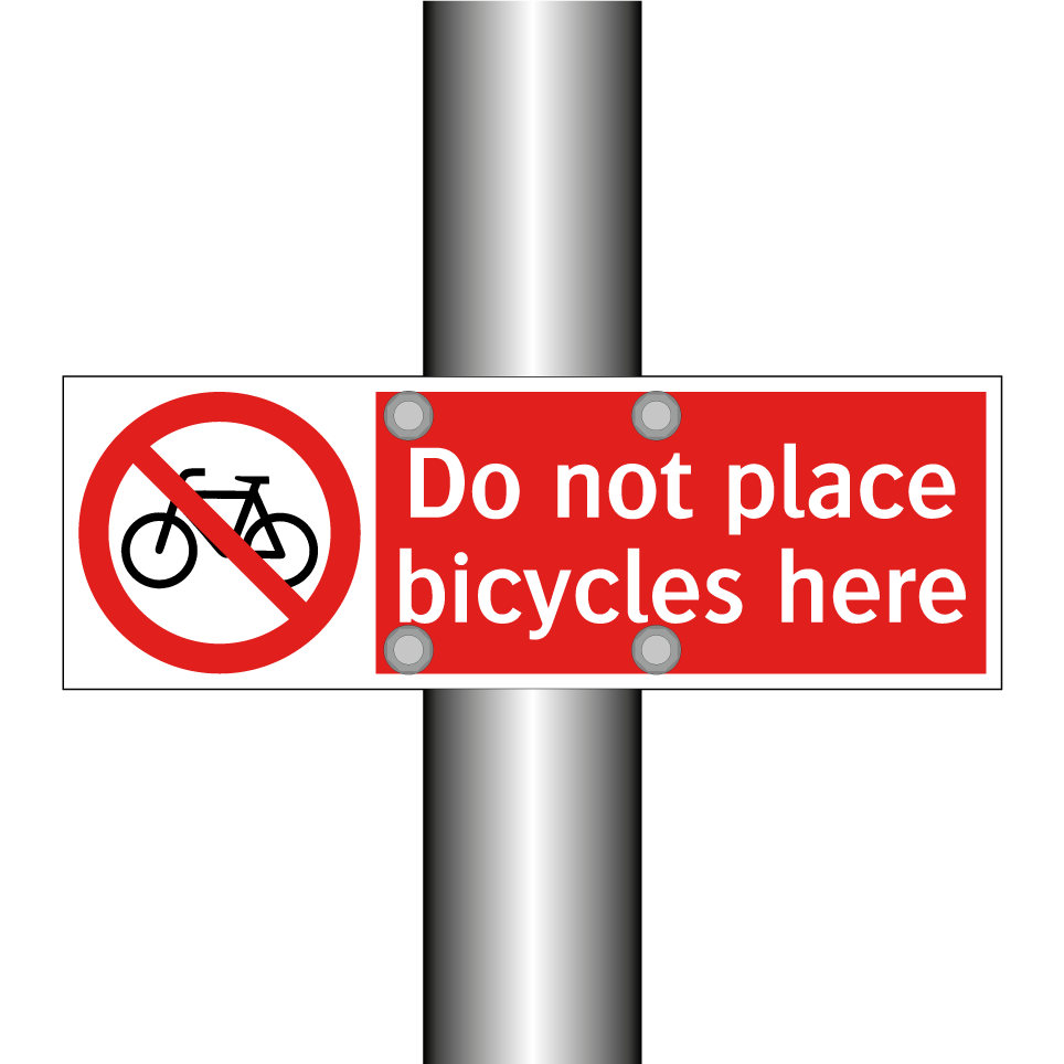 Do not place bicycles here