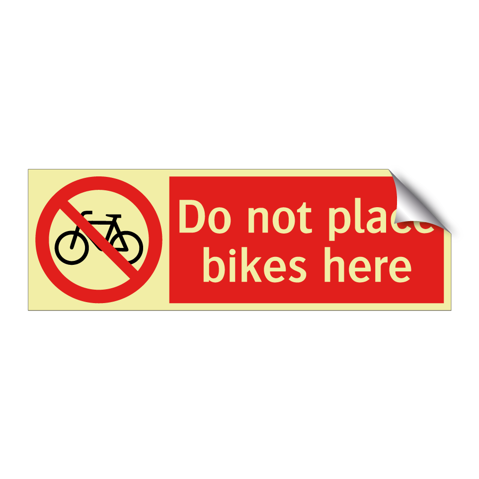 Do not place bikes here