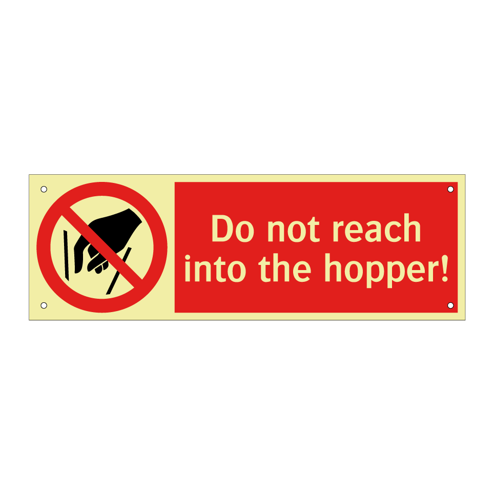 Do not reach into the hopper!