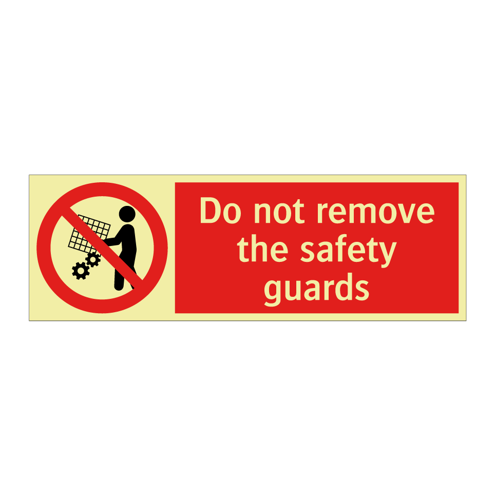 Do not remove the safety guards