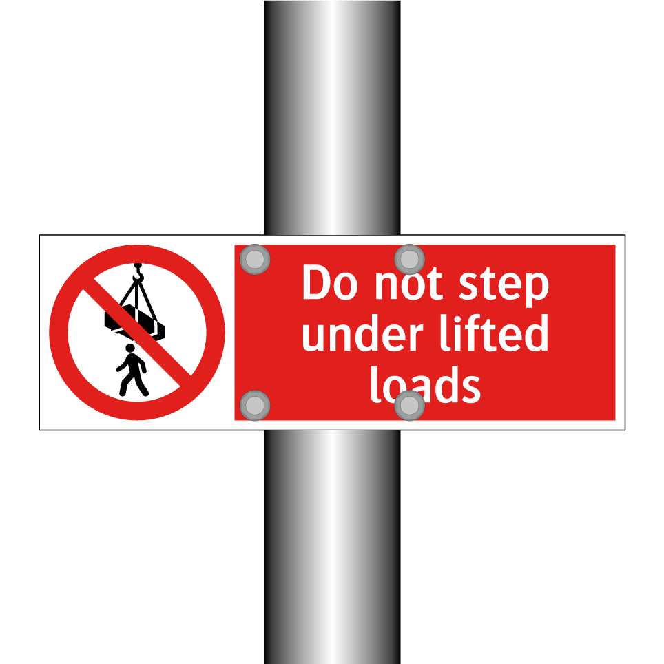 Do not step under lifted loads