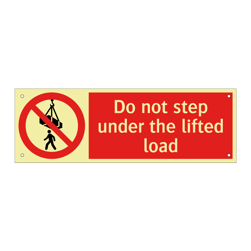 Do not step under the lifted load