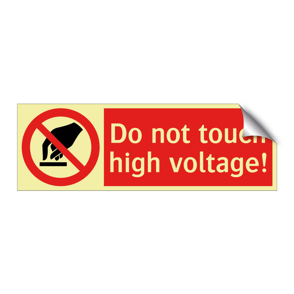 Do not touch high voltage!