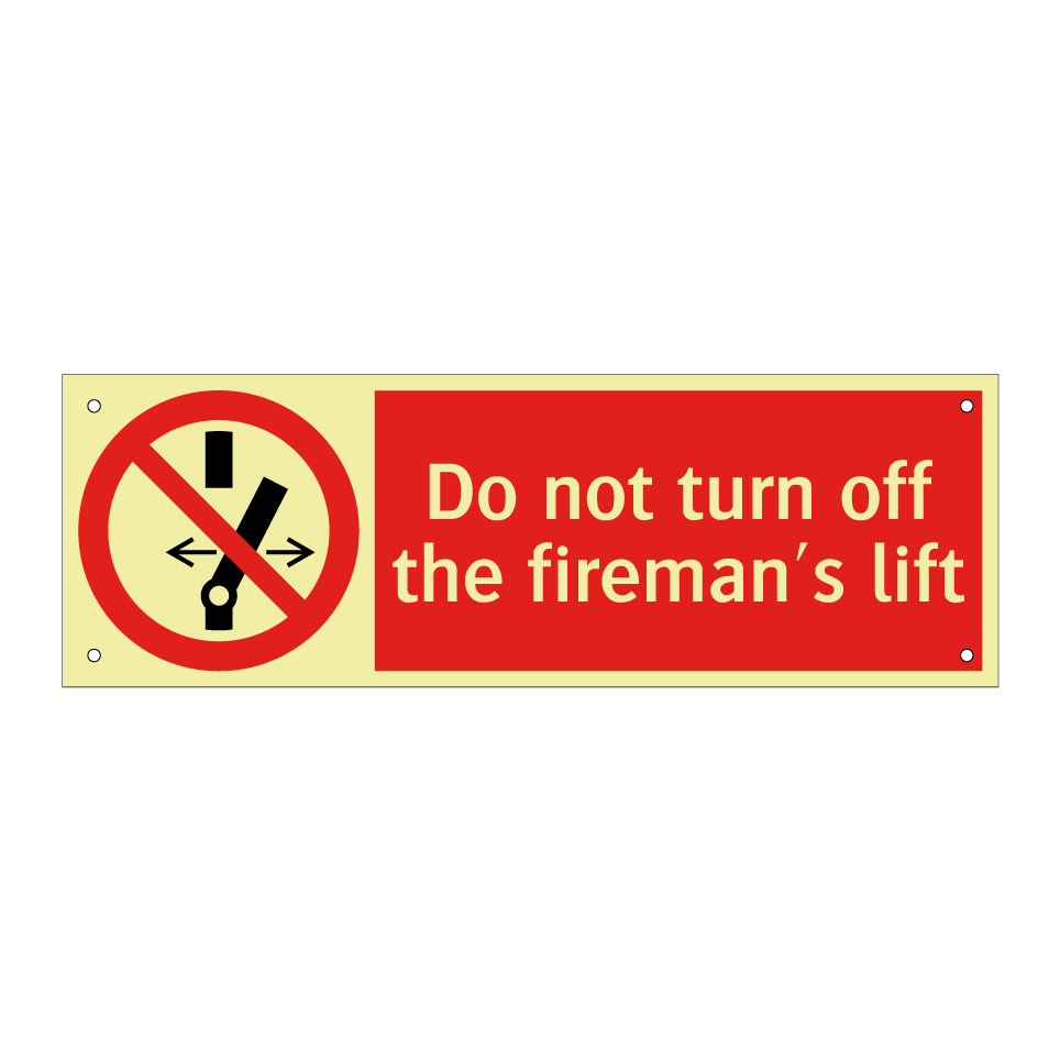 Do not turn off the fireman's lift
