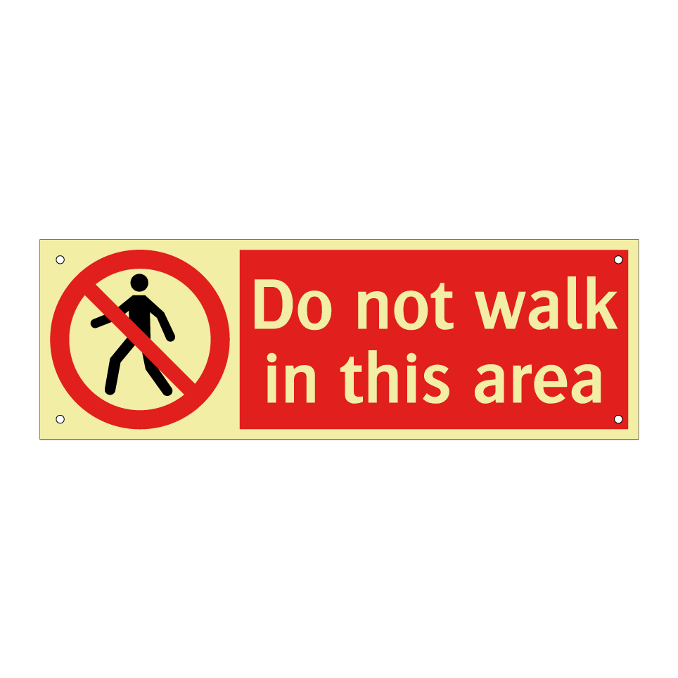 Do not walk in this area