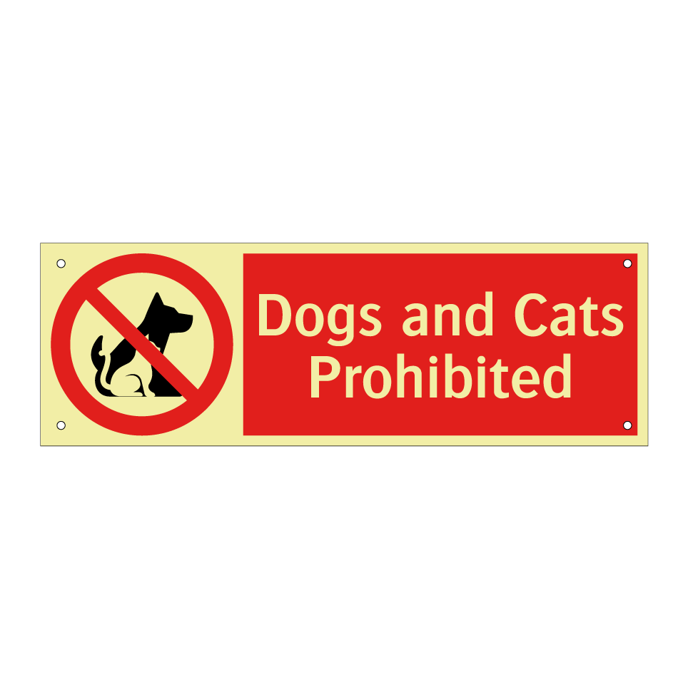 Dogs and Cats Prohibited