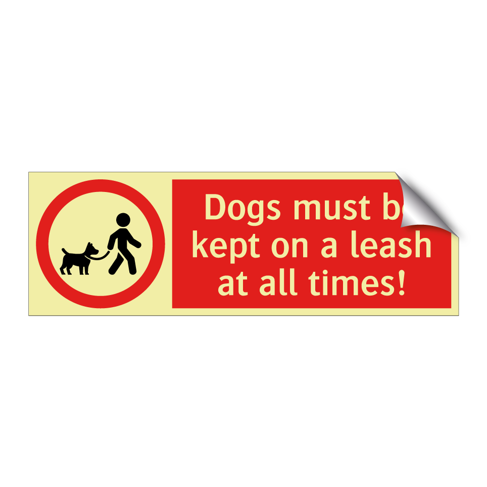 Dogs must be kept on a leash at all times!