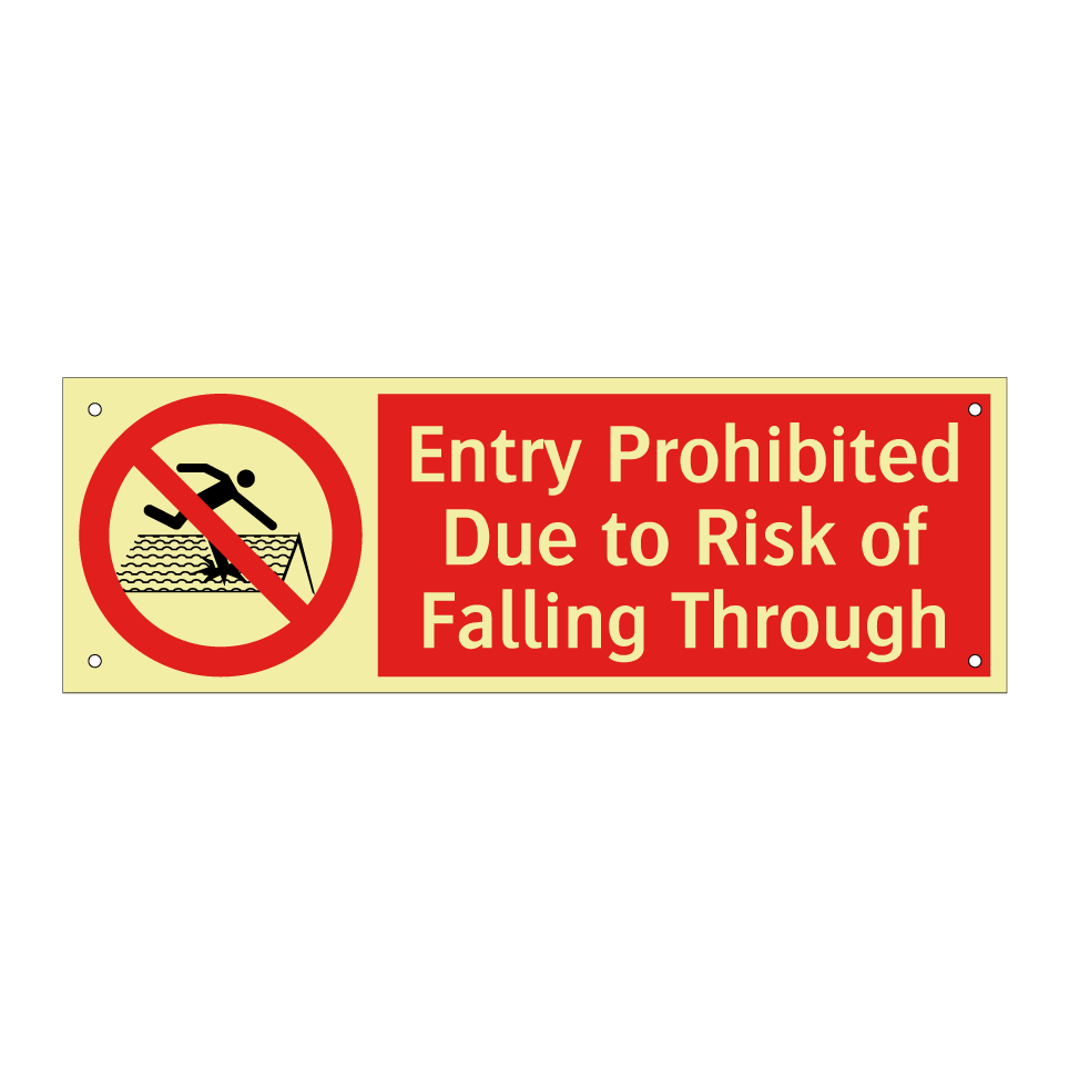Entry Prohibited Due to Risk of Falling Through