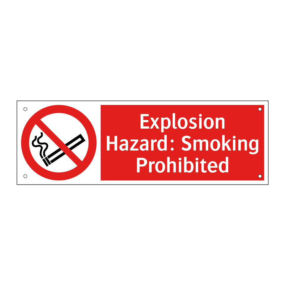 Explosion Hazard: Smoking Prohibited