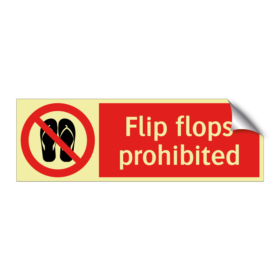 Flip flops prohibited
