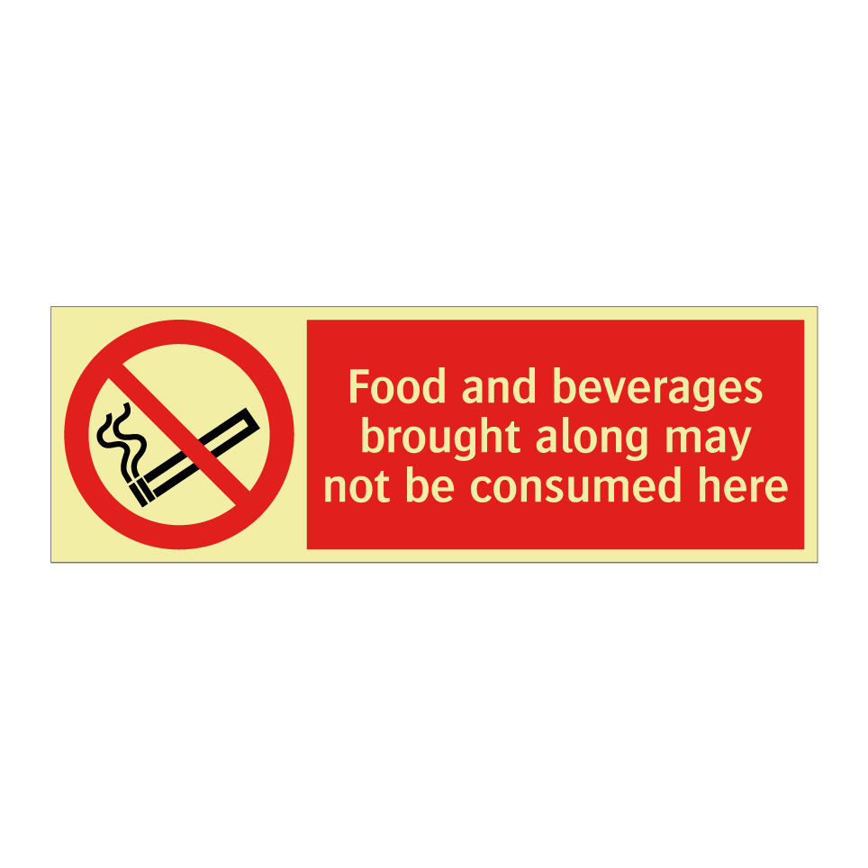 Food and beverages brought along may not be consumed here
