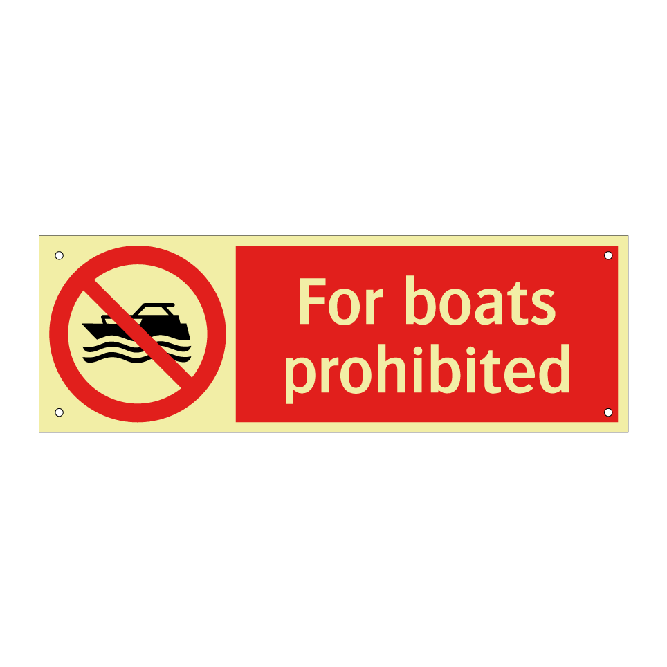 For boats prohibited