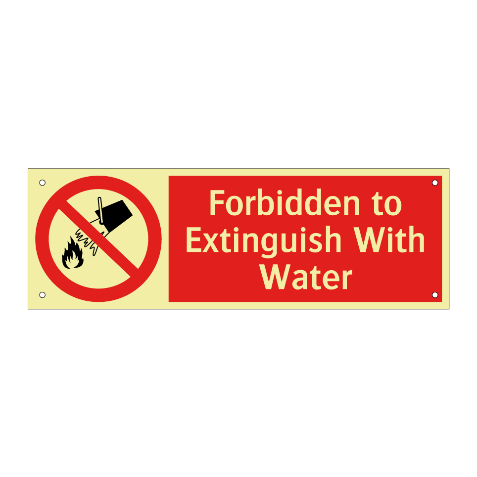 Forbidden to Extinguish With Water