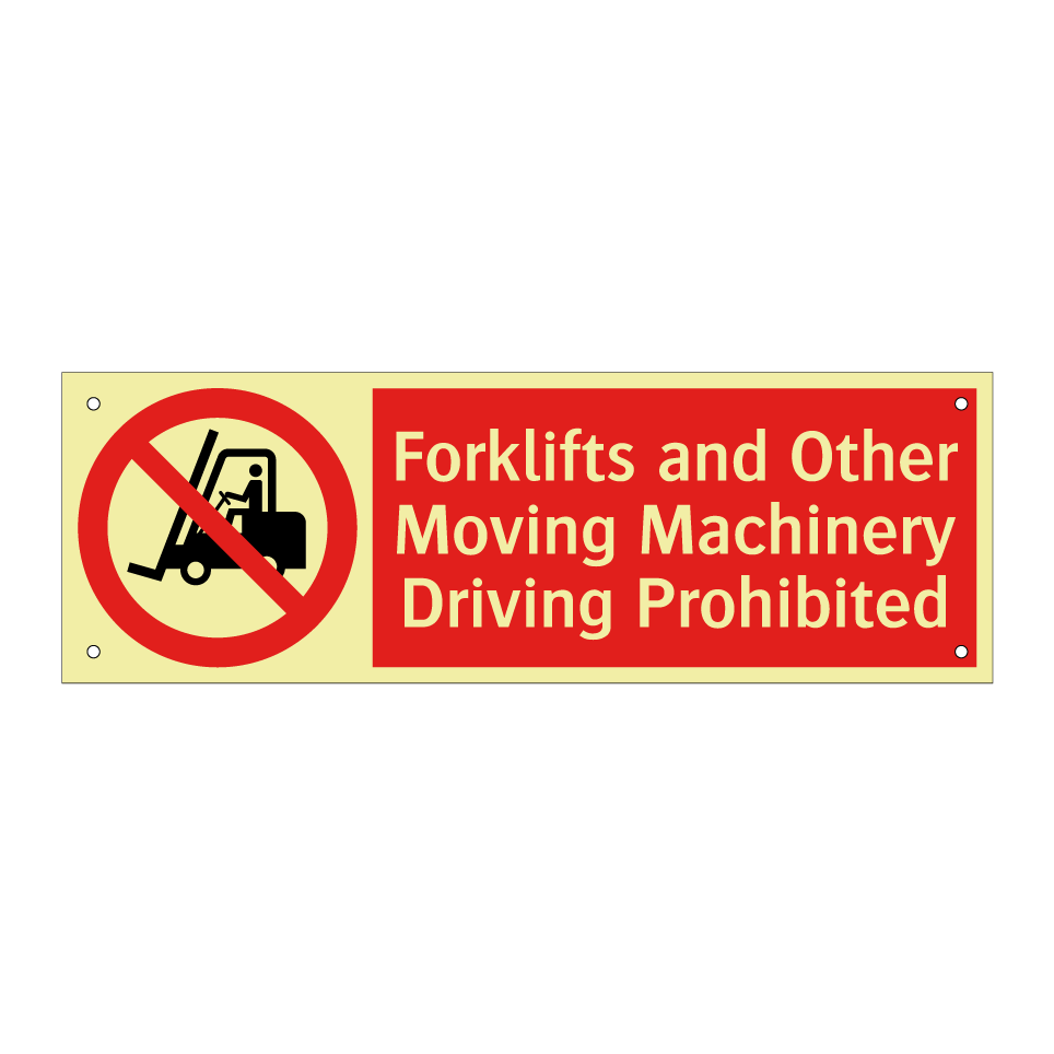 Forklifts and Other Moving Machinery Driving Prohibited