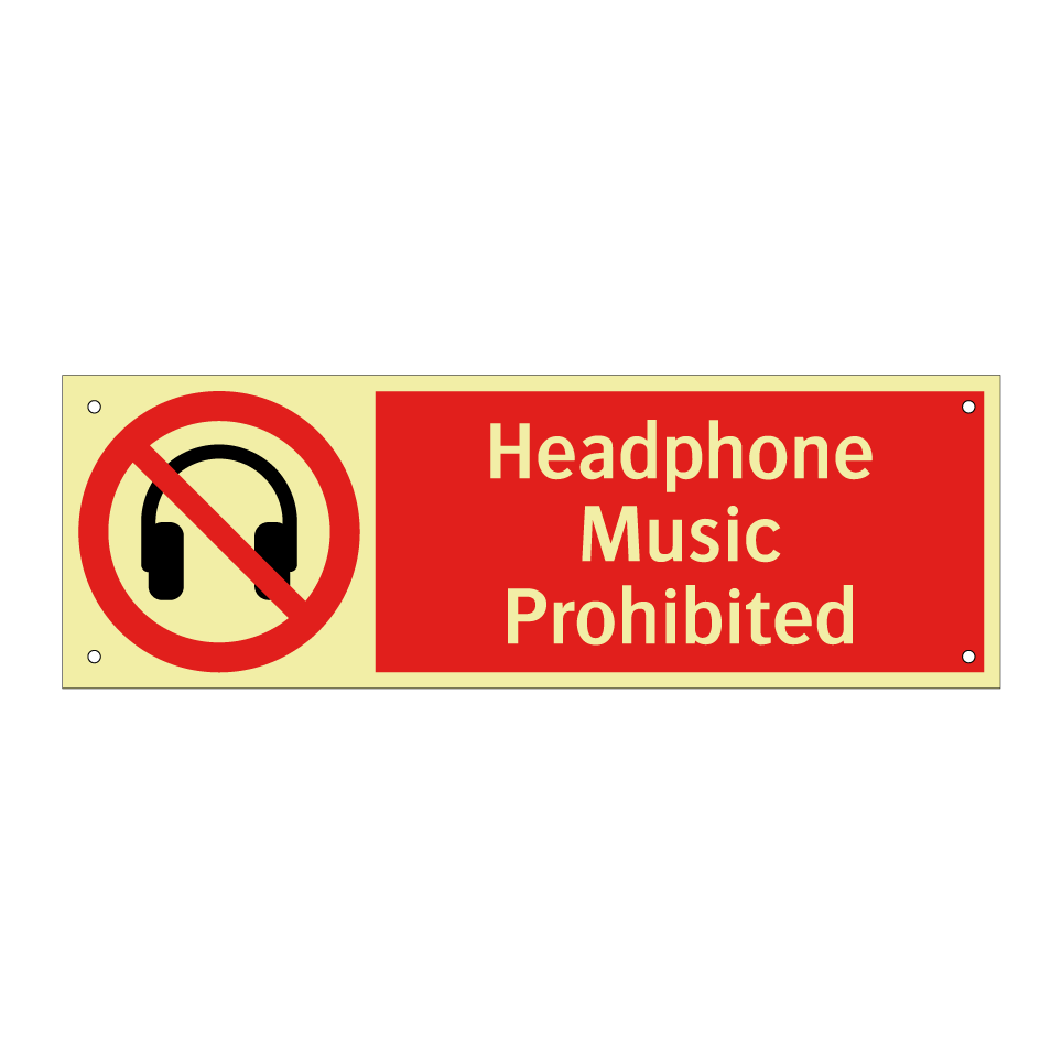 Headphone Music Prohibited